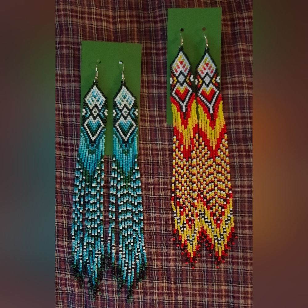 Set of Two Sead Beaded Earrings